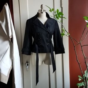 Larry Levine Double Breasted Belted Blazer